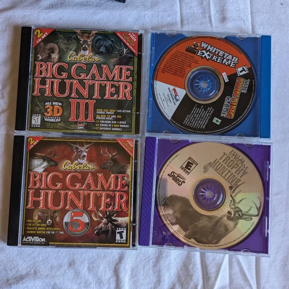 Bundle of 8 PC games and CD Carry Case